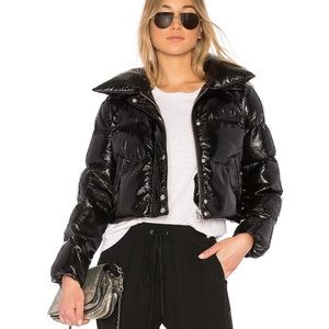 Revolve LPA black cropped puffer jacket